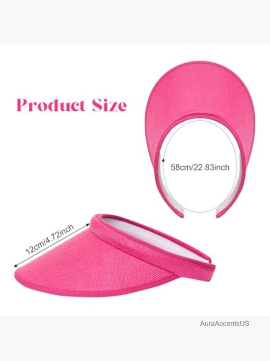 4 Pack Sun Visor Hats for Women Wide Brim Adjustable Headband Sports Golf Tennis main image 5